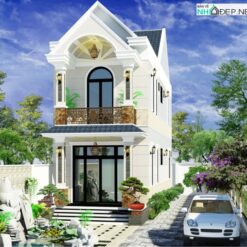 Full hồ sơ thiết kế mẫu Nhà phố 2 tầng mái thái 5x18m