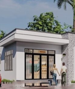 Nhà phố 1 tầng mái bằng 8.5x15.5m