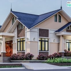 Mẫu biệt thự mái Thái 1 tầng,kt 13x18m