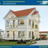 Bản vẽ thiết kế nhà biệt thự 2 tầng đẹp mái thái 8.6x12.2m