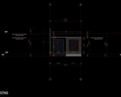 Nhà cấp 4 mái bằng 6×16.4m file autocad