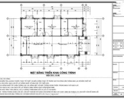 Bản vẽ autocad Biệt thự 1 tầng mái thái 7.8×13.5m