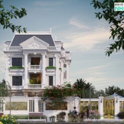 Alternative view of Bản vẽ chi tiết Biệt thự 3 tầng tân cổ điển 11.8x15.5m