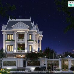 Bản vẽ chi tiết Biệt thự 3 tầng tân cổ điển 11.8x15.5m