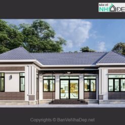 Mẫu mái nhật 1 tầng 15x7.5m móng băng,phong cách hiện đại !!