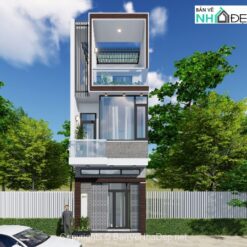 Nhà phố 3 tầng thiết kế hiện đại,kt 4x20m.