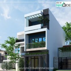 Mẫu nhà phố 3 tầng 4.5x18m