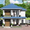 Biệt thự 2 tầng kích thước 13x16.6m mái thái