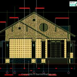 Bản vẽ nhà 1 tầng 11 x 18m_1F