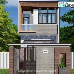 Nhà phố 2 tầng kích thước 5x15.5m