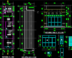 Bản vẽ autocad Nhà cấp 4 kích thước 5×20,5m