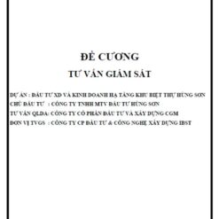 Đề cương tư vấn giám sát công trình 2024 mới nhất (TCV0406)