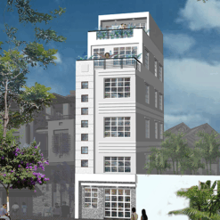 Nhà ở kết hợp văn phòng cho thuê 6 tầng 6.3x25.1 bản vẽ Autocad