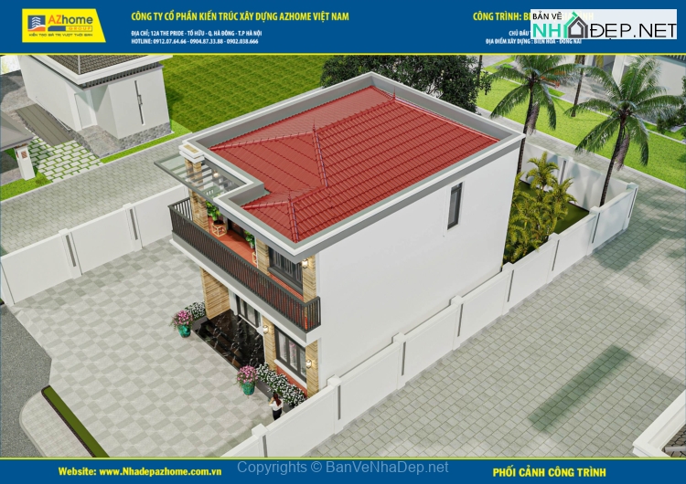 Thiết kế mẫu nhà 2 tầng hiện đại 7.6x10m - Ảnh 5