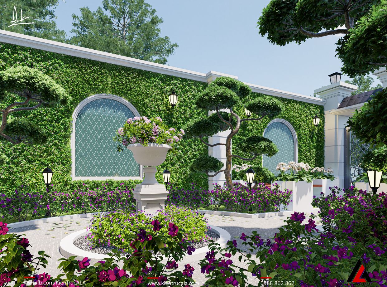 Bản vẽ thiết kế biệt thự sân vườn đẹp – File sketchup - Ảnh 6