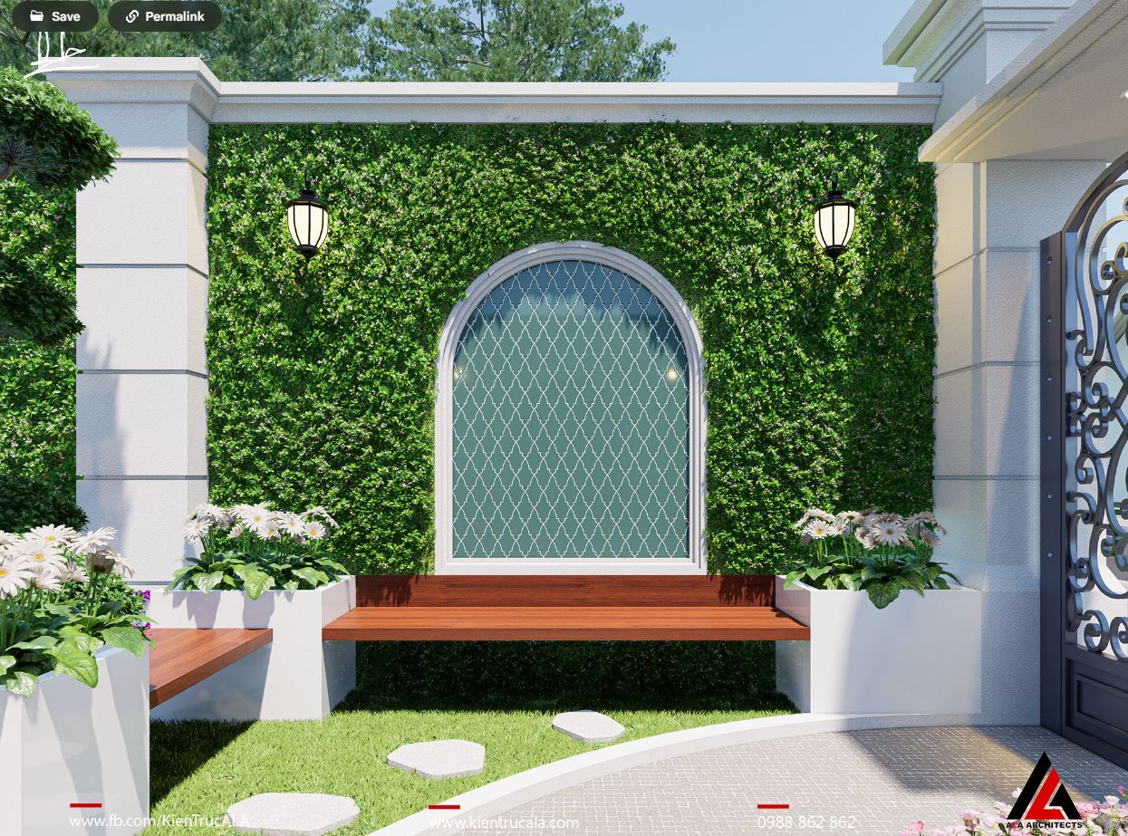 Bản vẽ thiết kế biệt thự sân vườn đẹp – File sketchup - Ảnh 7