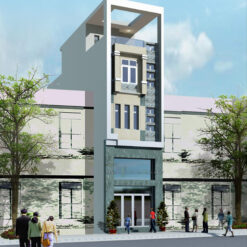 Nhà phố - 21.6 x 4.6 x 5 tầng - co lung