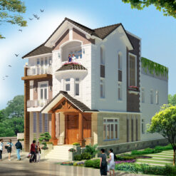 Alternative view of Bản vẽ thiết kế biệt thự 9x18x 3 tầng