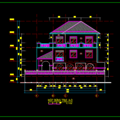 Bản vẽ thiết kế biệt thự lâu đài