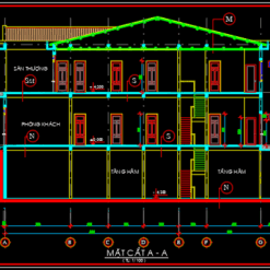 Alternative view of Bản vẽ thiết kế nhà dân 7.2x21m