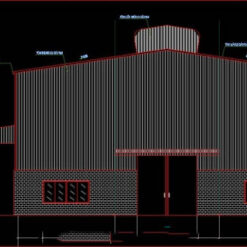Bản vẽ cad kết cấu Nhà xưởng kích thước 20x70m