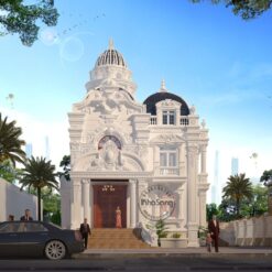 Bản vẽ kiến trúc toà lâu đài trắng