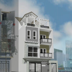 Nhà phố 7 x 20m x 4 tầng - PC full