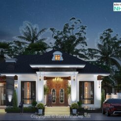 Biệt thự mái nhật 1 tầng kích thước 14.5x10m