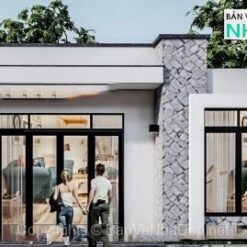 Nhà phố 1 tầng mái bằng 8.5x15.5m