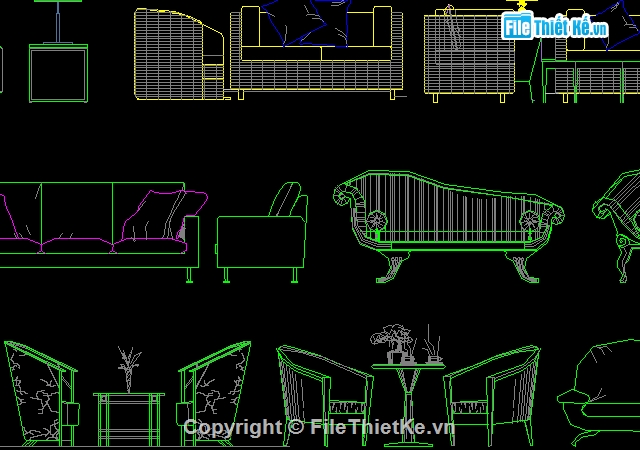 Download Bản autocad các mẫu ghế sofa thiết kế thông dụng ngay! các mẫu ghế sofa,Bản vẽ autocad,mẫu bàn ghế