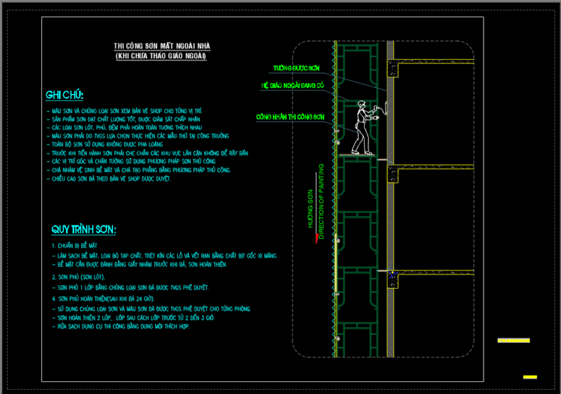 Bản vẽ Biện pháp thi công các hạng mục hoàn thiện