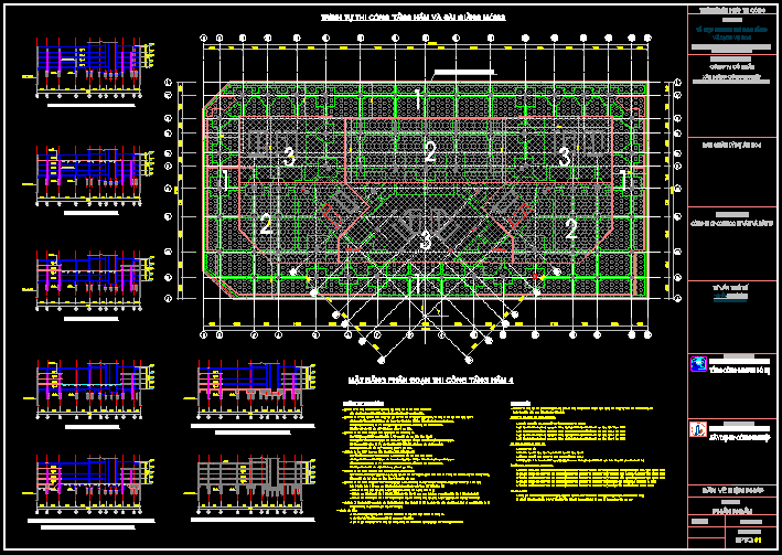 Bản vẽ Biện pháp thi công chi tiết phần hầm
