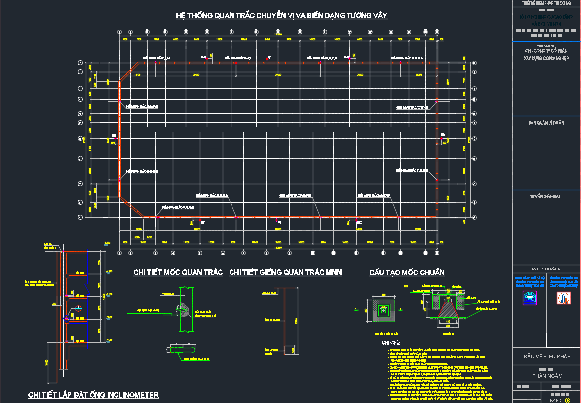 Bản vẽ Biện pháp thi công chi tiết phần hầm