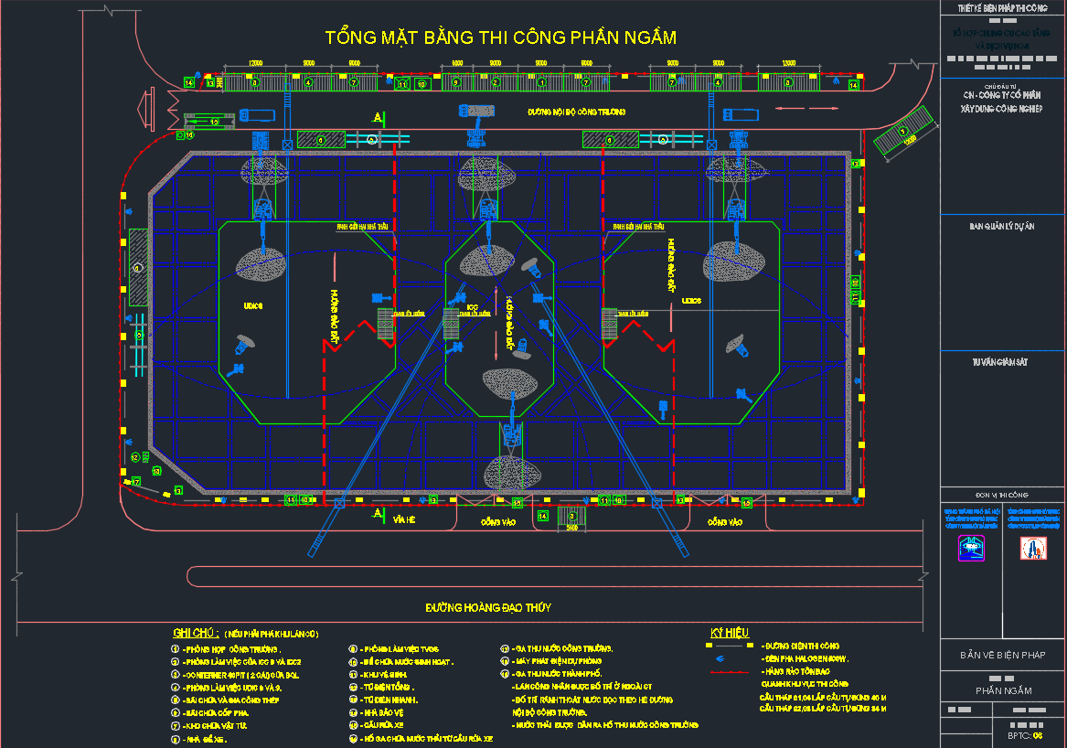 Bản vẽ Biện pháp thi công chi tiết phần hầm