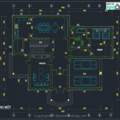 Bản vẽ Biệt thự 3 tầng kích thước 16x19m miễn phí