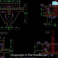 Bản vẽ cad móng cọc khoan nhồi công trình nhà ở
