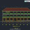 Bản vẽ cad thiết kế trường tiểu học 9 phòng học 3 tầng 30.8x8.9m trường tiểu học