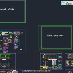 Bản vẽ cad thiết kế trường tiểu học khối 10 phòng học 2 tầng 9.5x51.85m và khối bán trú 6.2x32m trường tiểu học