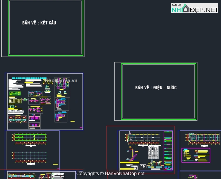 Bản vẽ cad thiết kế trường tiểu học khối 10 phòng học 2 tầng 9.5×51.85m và khối bán trú 6.2x32m trường tiểu học
