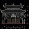 Bản vẽ chùa 2 tầng - Hà Nội ( Tổng diện tích: 500m2)