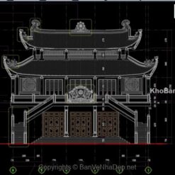 Bản vẽ chùa 2 tầng - Hà Nội ( Tổng diện tích: 500m2)