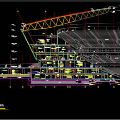 Bản vẽ file cad sân vận động