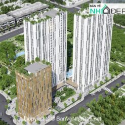 Bản vẽ Kiến trúc + Kết cấu chung cư cao tầng H1-09