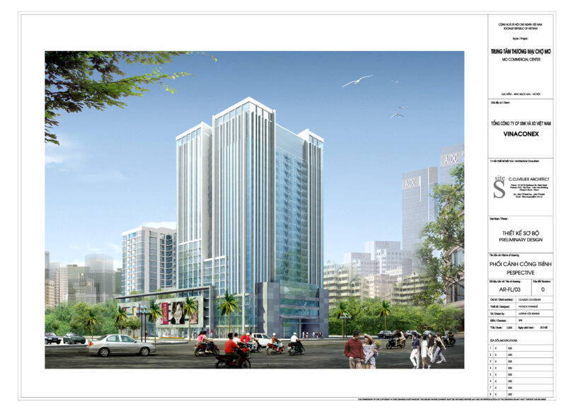 Bản vẽ Kiến Trúc Trung tâm TM Chợ Mơ