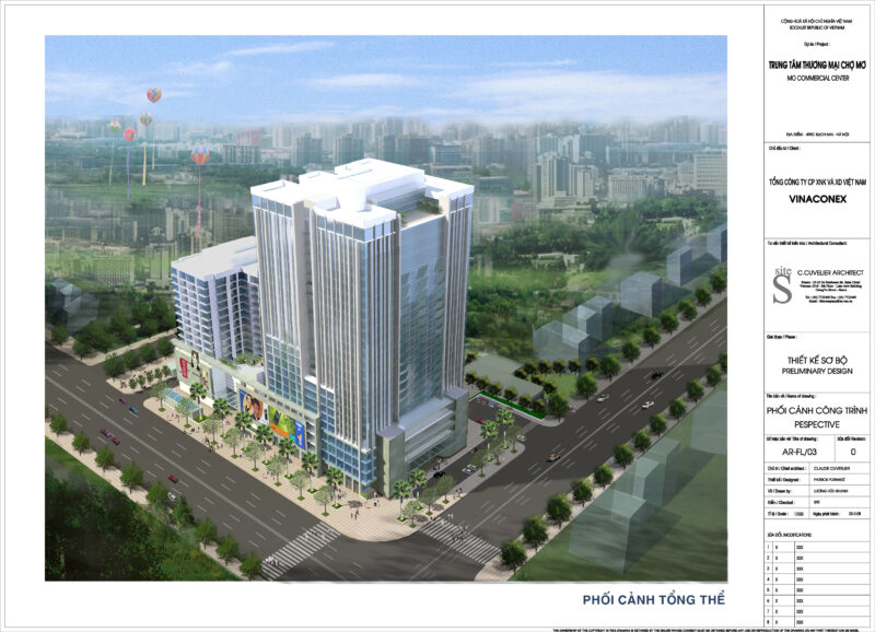 Bản vẽ Kiến Trúc Trung tâm TM Chợ Mơ