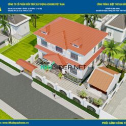 Alternative view of Bản vẽ nhà mái Nhật 2 tầng 12.2x10.1