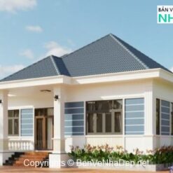 Bản vẽ nhà vườn 1 tầng 10x13m