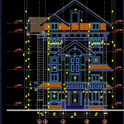 Bản vẽ thiết kế biệt thự 15x18m - KT