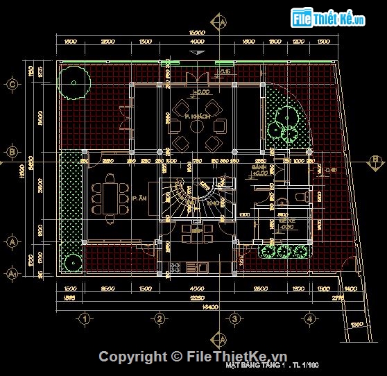 Download Bản vẽ cad Thiết kế biệt thự kích thước 16.4x11.5m ngay! Thiết kế biệt thự,bản vẽ biệt thự,mẫu biệt thự đẹp,biệt thự 2 tầng