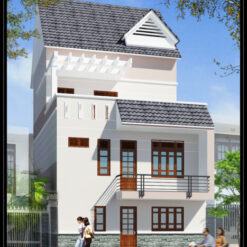 Bản vẽ thiết kế biệt thự 8x15x3 tầng